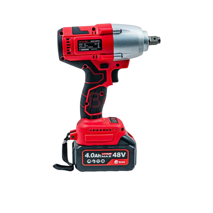 Mesin Pembuka Baut Baterai 48 Volt Edon ED-HC-48A Cordless Impact Wrench 600 NM 1/2" Full Set 48V